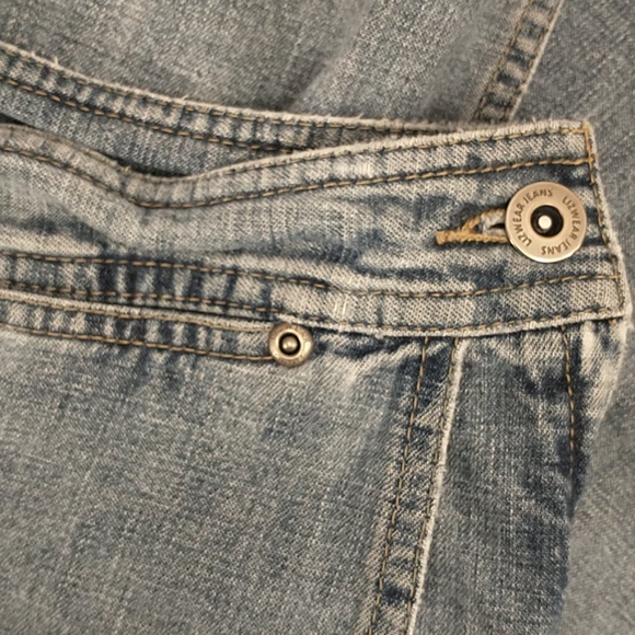 Denim Skort Short Skirt w Shorts Blue Jean sz 14 - Picture 5 of 12